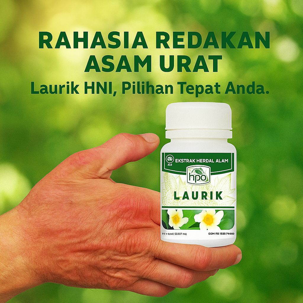Laurik HNI: Atasi Asam Urat & Nyeri Sendi. Suplemen Herbal Alami, Obat Radang Sendi & Nyeri Otot, Ka