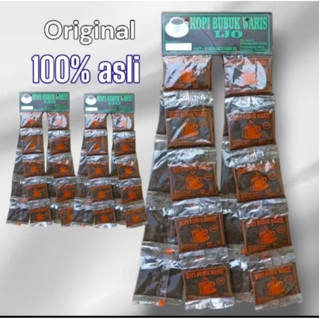 

Kopi Bubuk Waris Kopi Ijo Rentengan 20 pcs asli Tulungagung