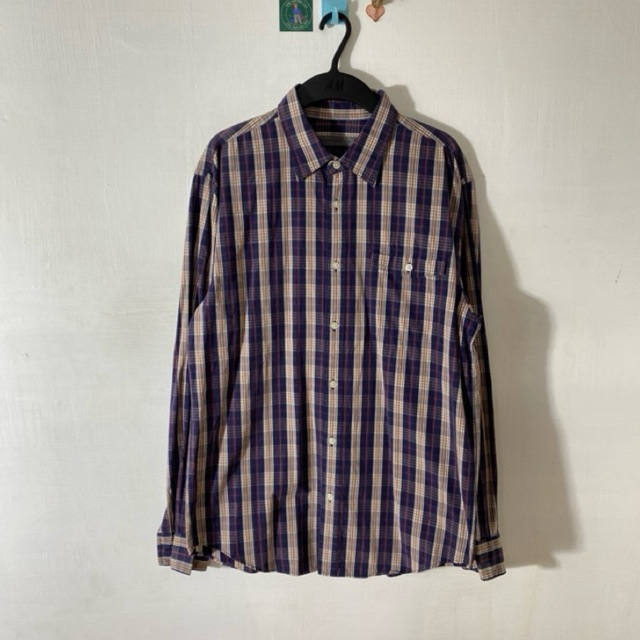 KEMEJA PANJANG GIORDANO STRIPE SECOND