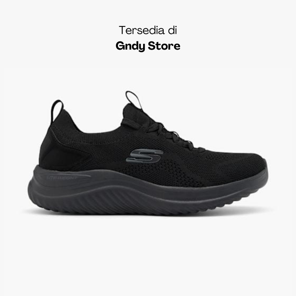 Sepatu Slip On Wanita Skechers Reshift Arrena 898019/BBK Full Black Women