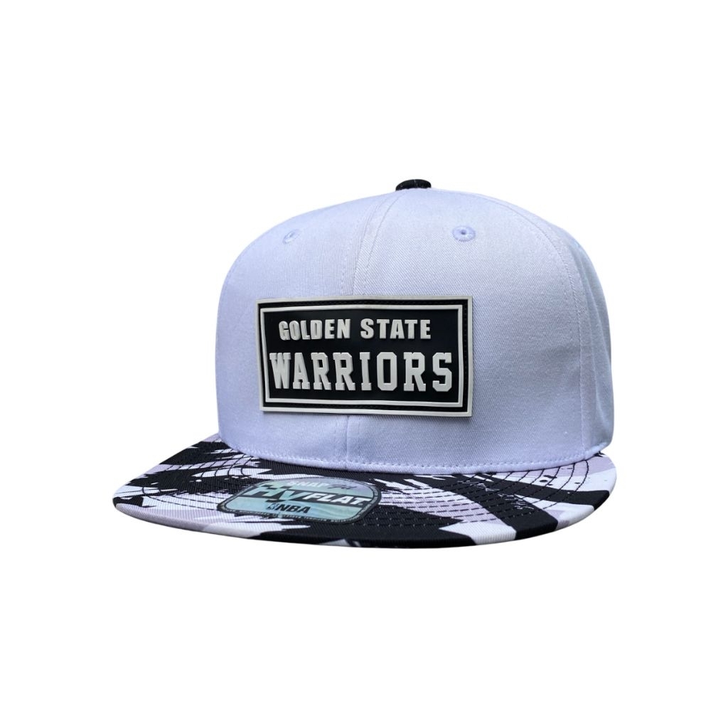 Topi Snapback NBA GSW White Black Visor Camo OSFA Second Original Murah
