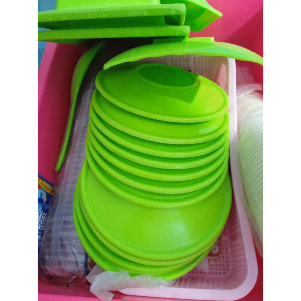 Piring Melamin Onyx Set - Isi 21 Pcs Mix Petak/Bulat/Motif