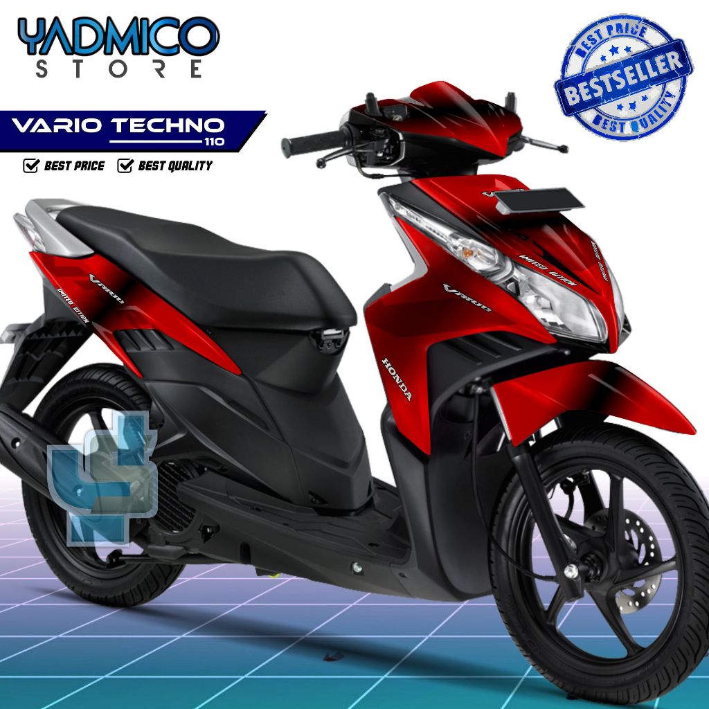 Decal Vario Techno 110 Full Body / Stiker Motor Vario 110 Techno Fullbody / Dekal Vario Techno Karbu