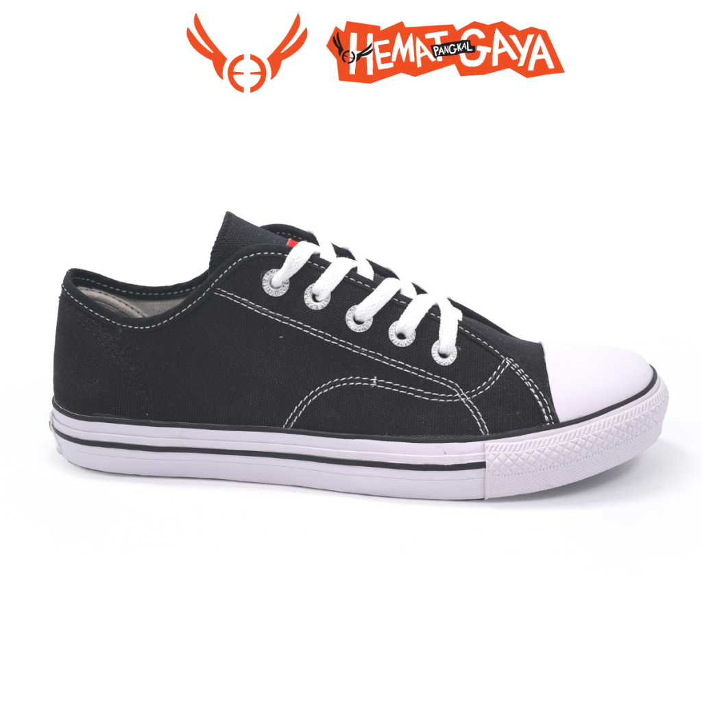 SEPATU HAGAMO ORION - LOW BLACKWHITE  - Sneakers - Unisex