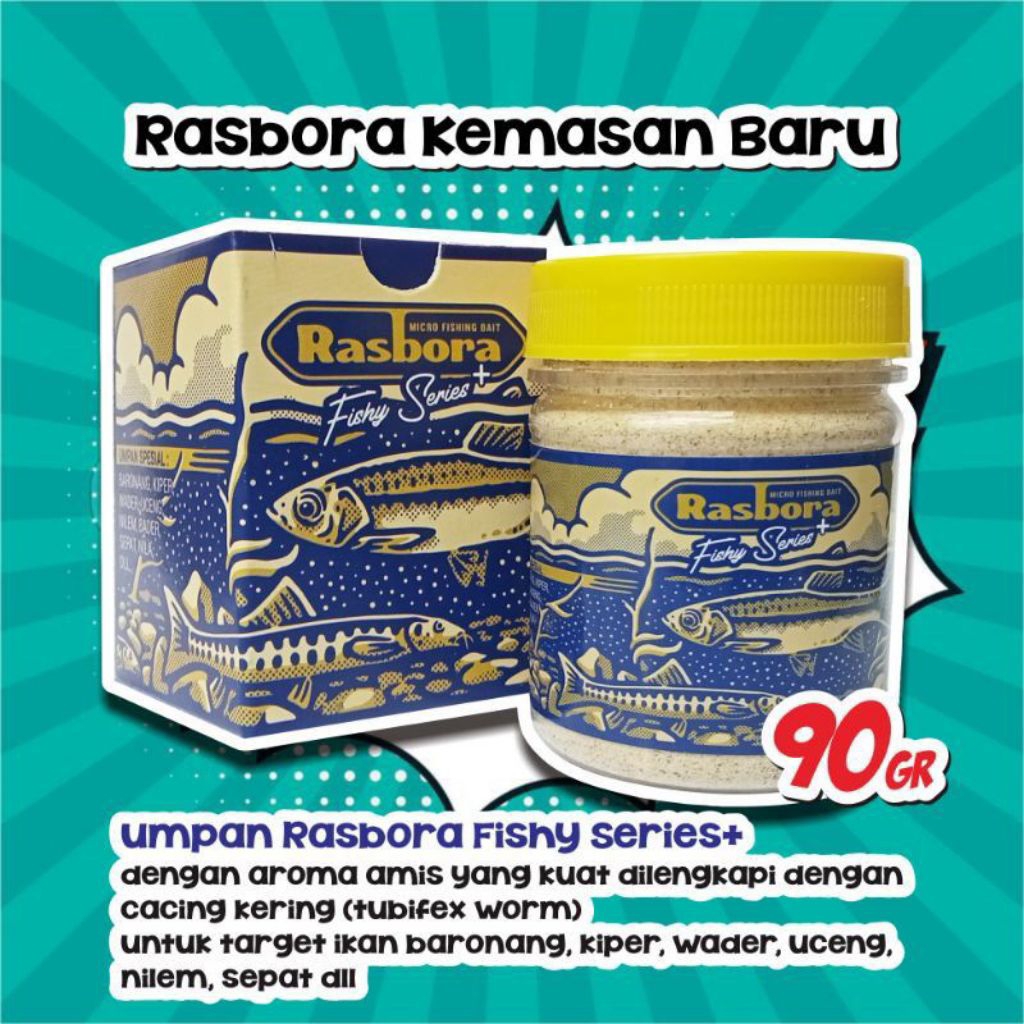 Umpan Rasbora fishy series+ (amis) dan Rasbora wangi kemasan baru 90gr