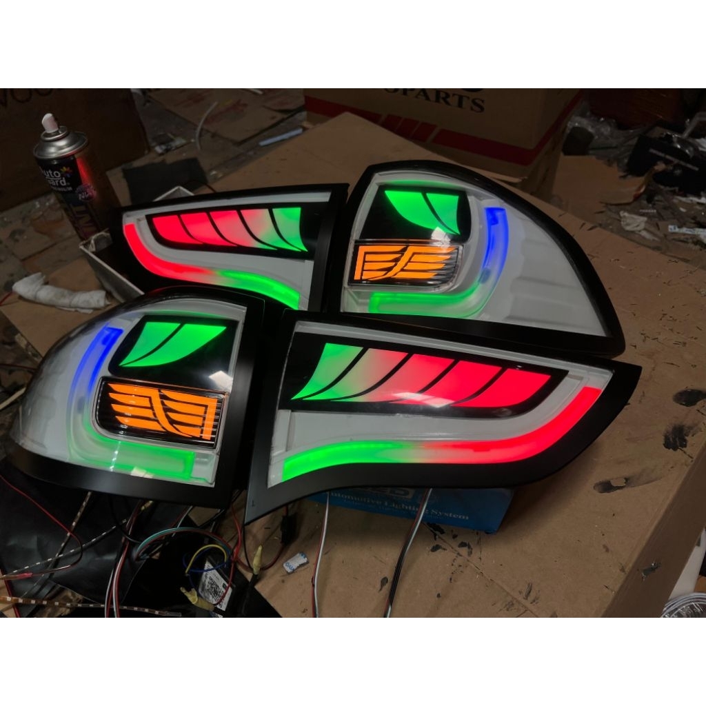 Stoplamp PAJERO Lama custom RGB MATRIX PADLEPOP white