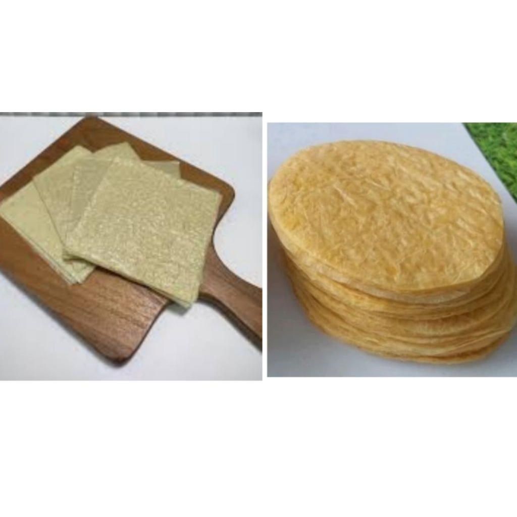 

Kulit tahu Isi 10 potongan cincang cacah kecil bulat kotak 10x12 cm ASIN untuk dimsum hekeng ekado money bag praktis langsung pakai sup sop soup tumis tumisan capcay capjay