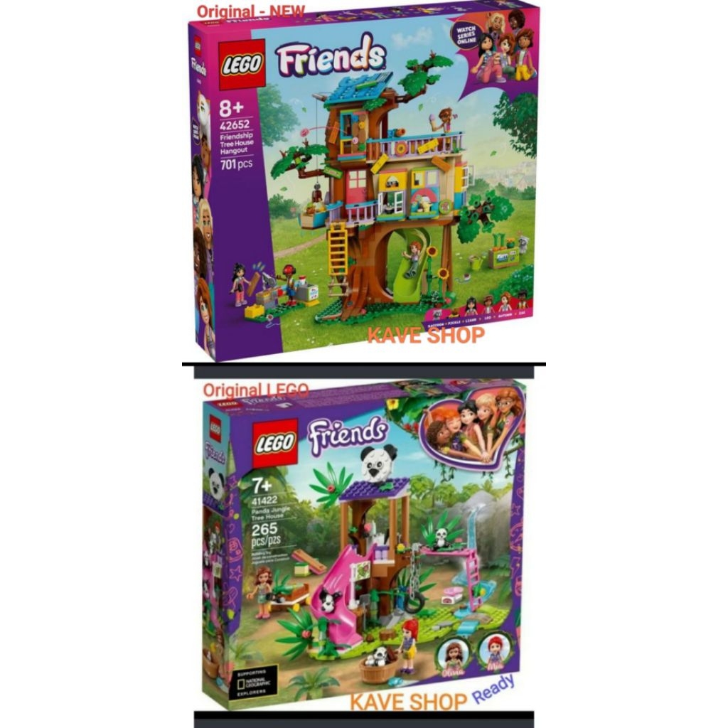 LEGO 41422 Friends : Panda Jungle Tree House - LEGO 42652 Friends : Friendship Tree House Hangout