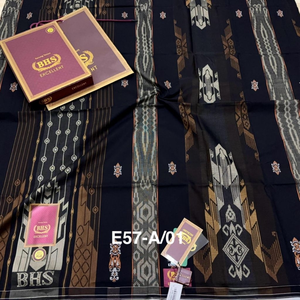 Sarung bhs excellent jsk gold pakain muslim pria dewasa jacquard songket mesres