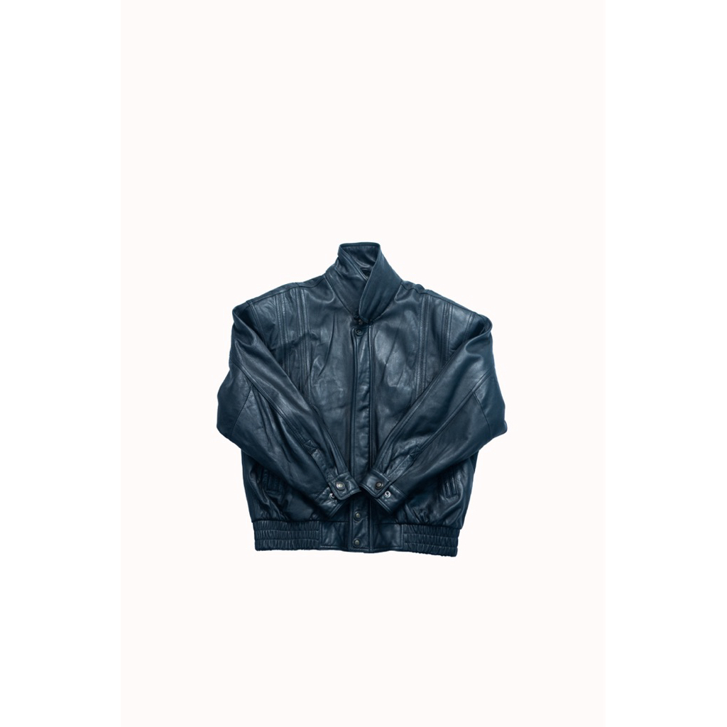 Jaket Leather Crop Sintetis
