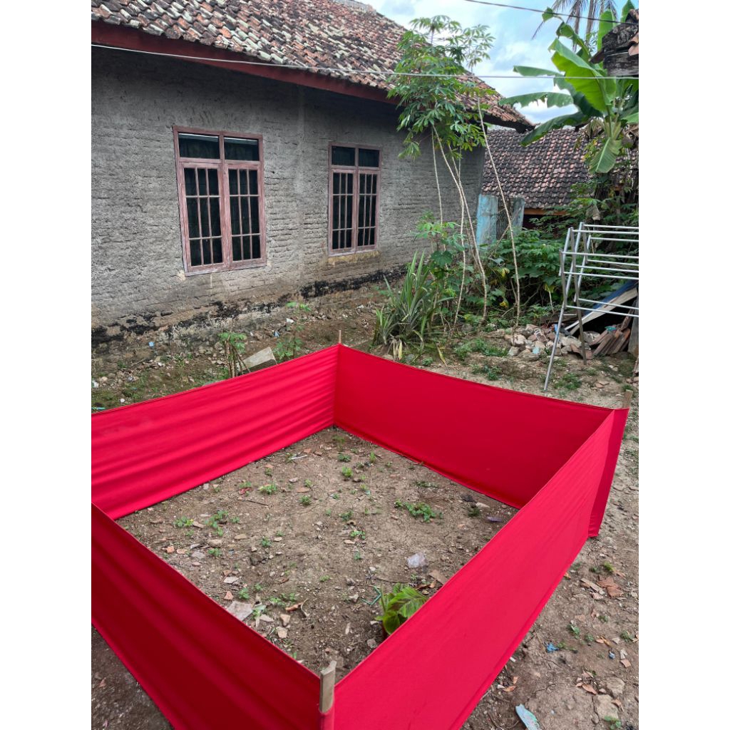 Geber ayam kain/ring arena aduan ayam ukuran 3x3meter