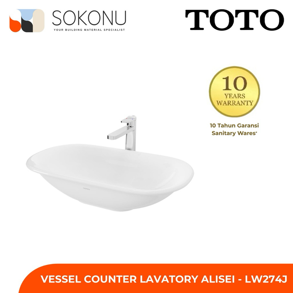 TOTO Vessel Counter Lavatory Alisei - LW274J