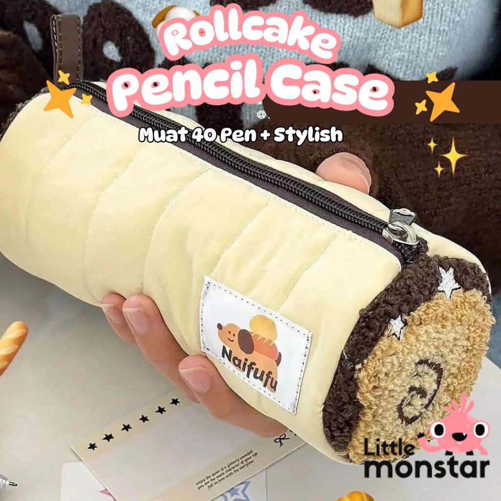 

kotak pensil aesthetic korea tempat pensil Korea Roll Cake Tas Makeup Roll Cake Premium (SB-2)