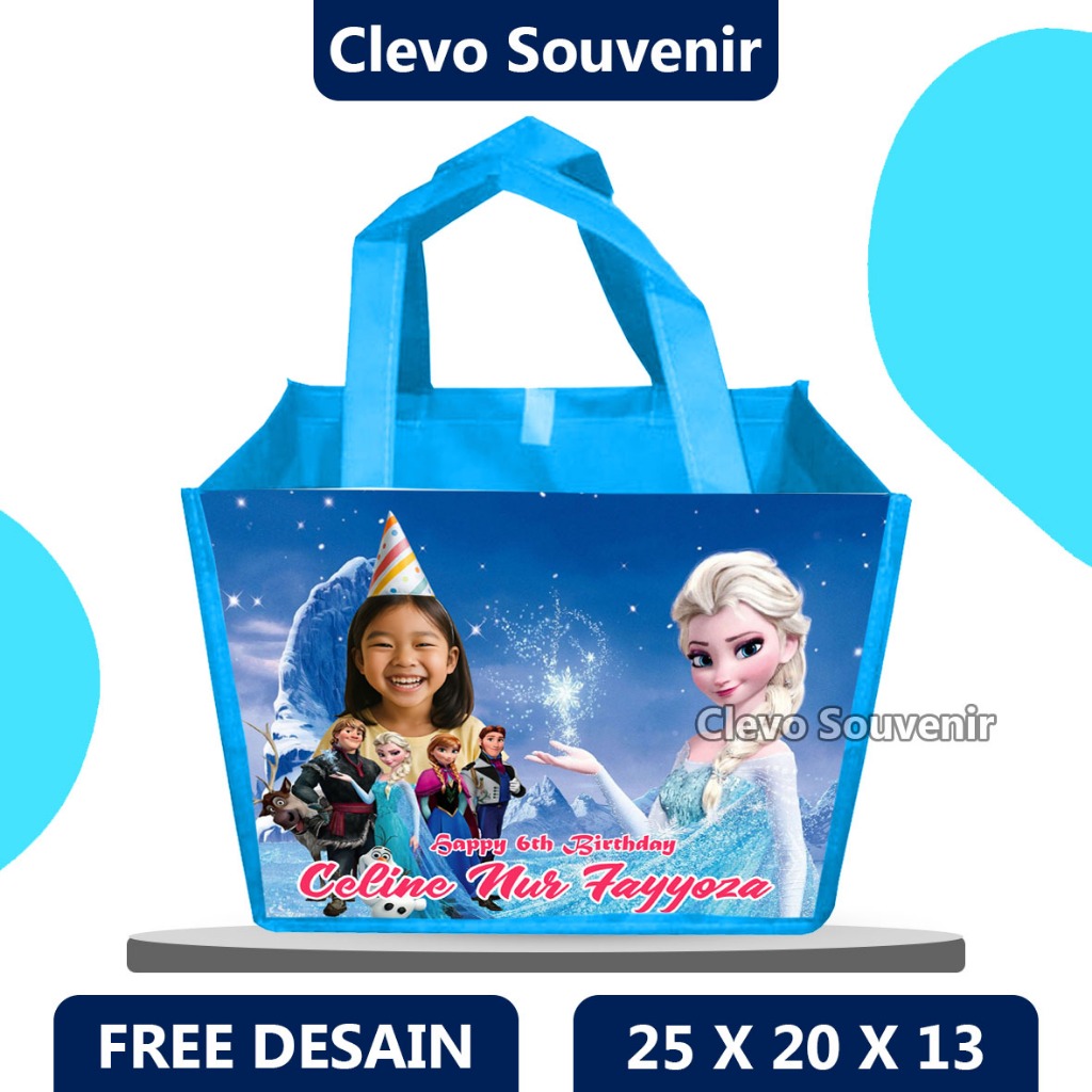 

Tas Ultah Custom Murah Free Desain Nama Anak Kartun Frozen