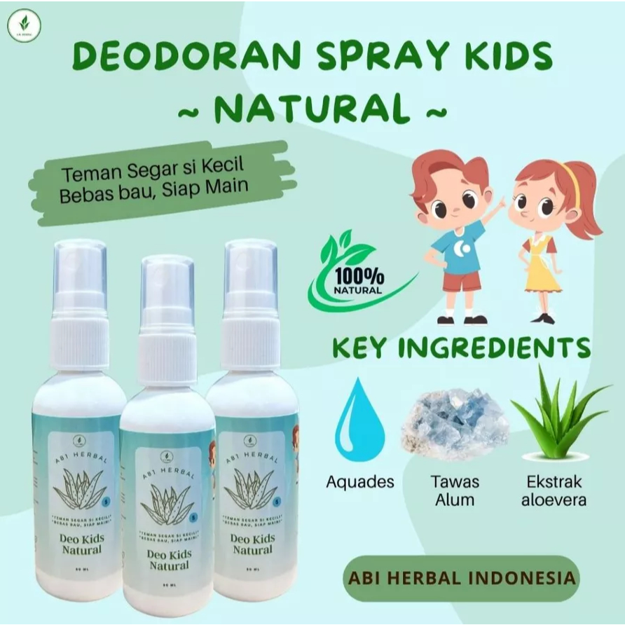 A 81 Herbal Deodorant Spray Natural / Deodoran Tawas Anak / Deodorant Remaja / Deodoran Anak