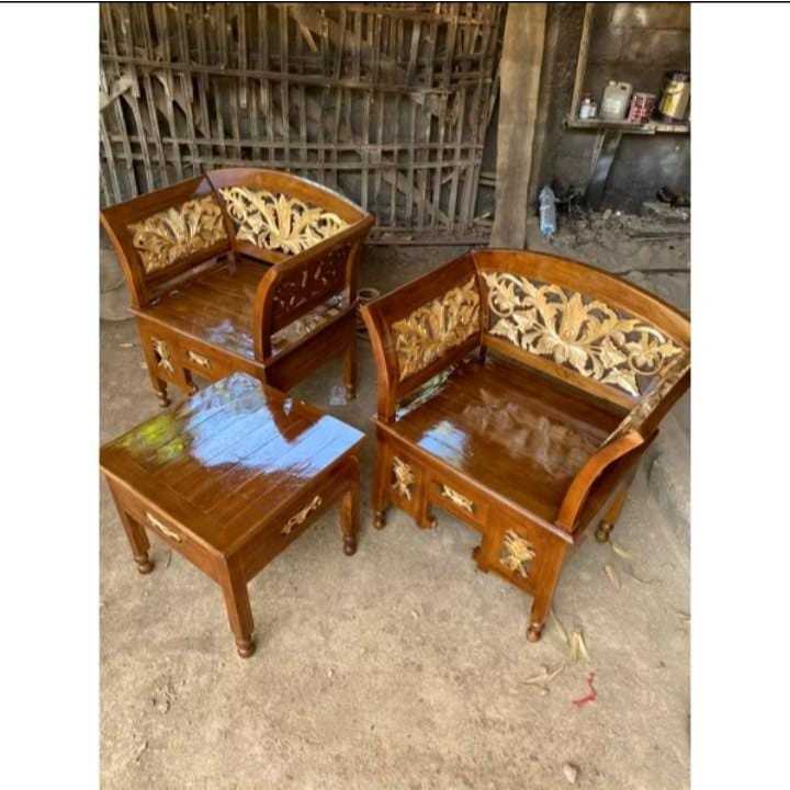 Kursi Teras Kartini Kayu Jati Ukiran Minimalis