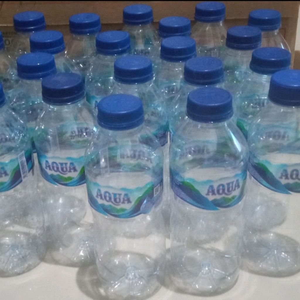 

Botol bekas aqua 330 ml dengan tutup