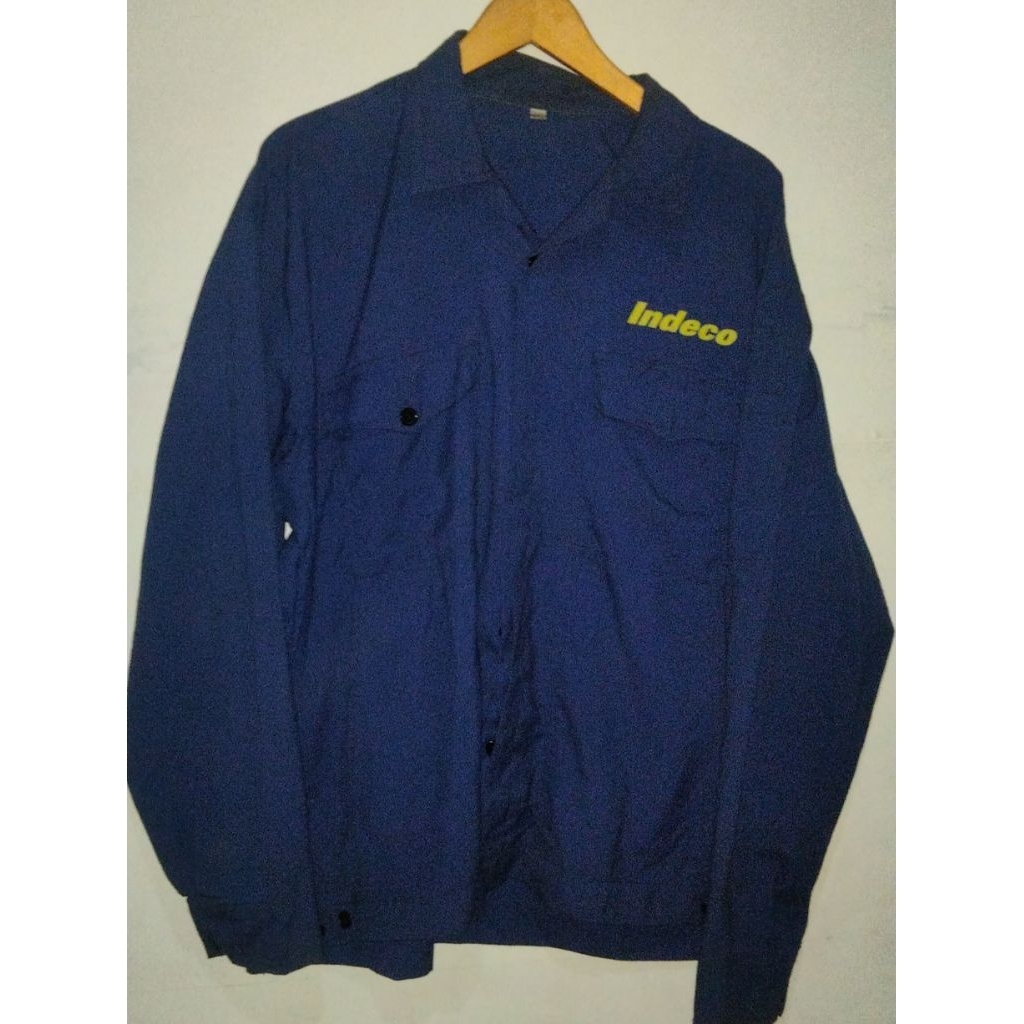 JAKET WORKING WORK KOREA BIRU NAVY JUMBO PRELOVE