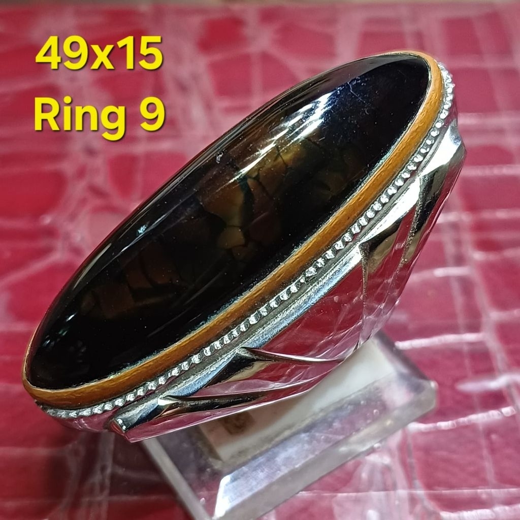 SIZE,9 BATU AKIK PANDAN RUDAL SISIK NAGA 49X15