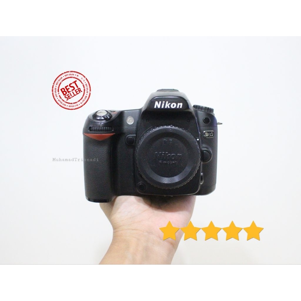 Camera Kamera DSLR SLR Nikon D80 Body Only Mulus Hitam Murah