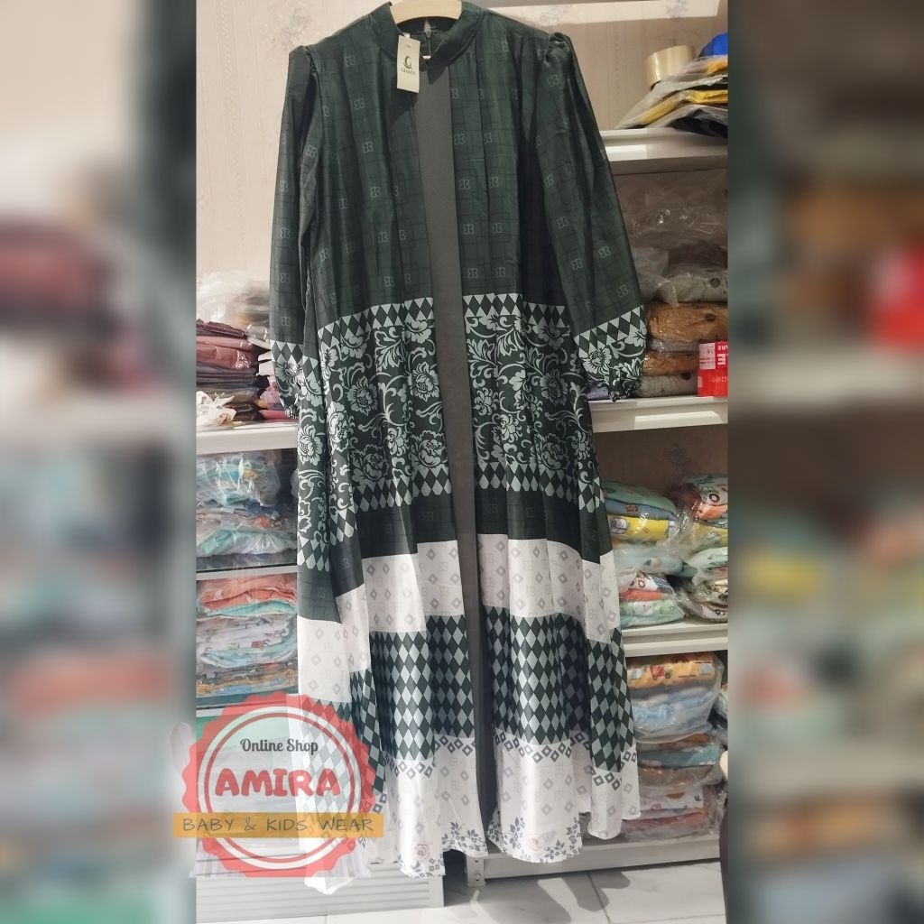 Gamis Wanita Hijau Emerald Mewah by Glamz