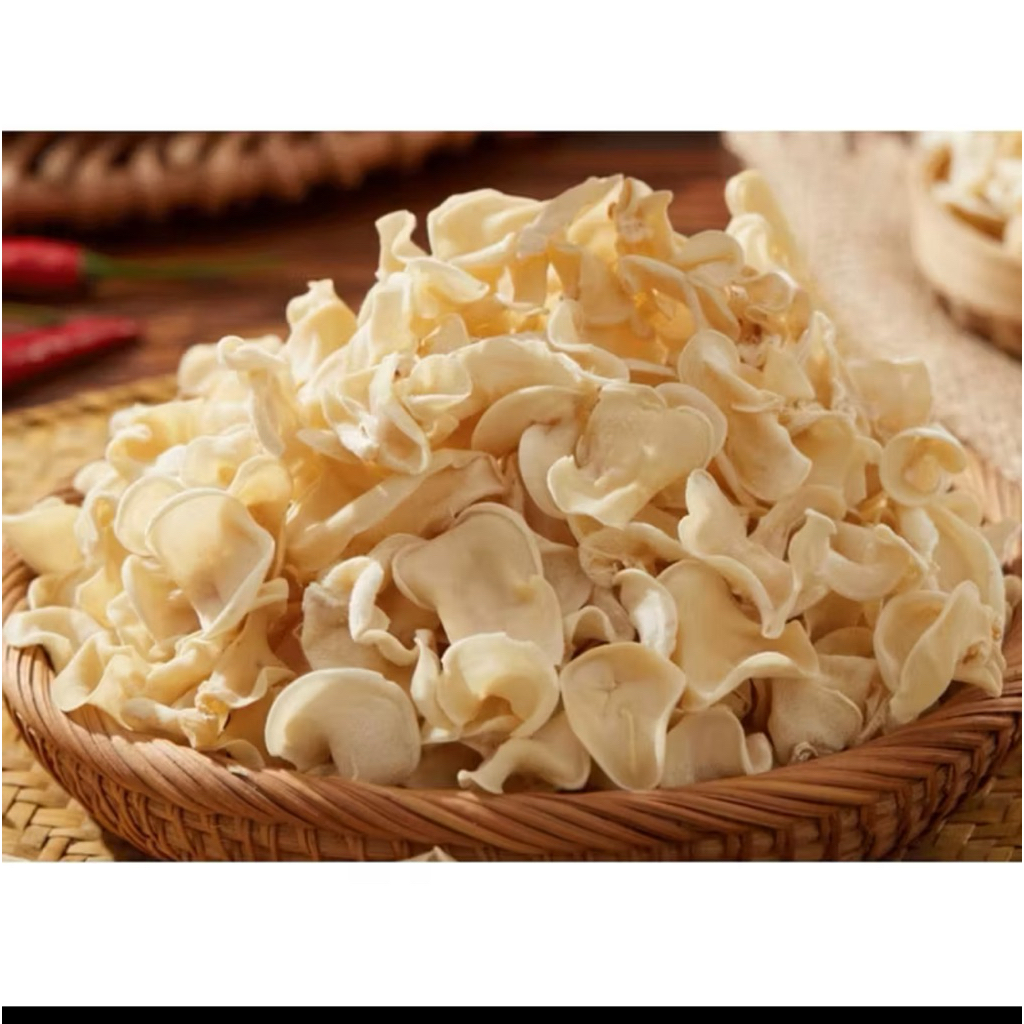 

Jamur Putih Giok Bai Yu Mu Er 100gram