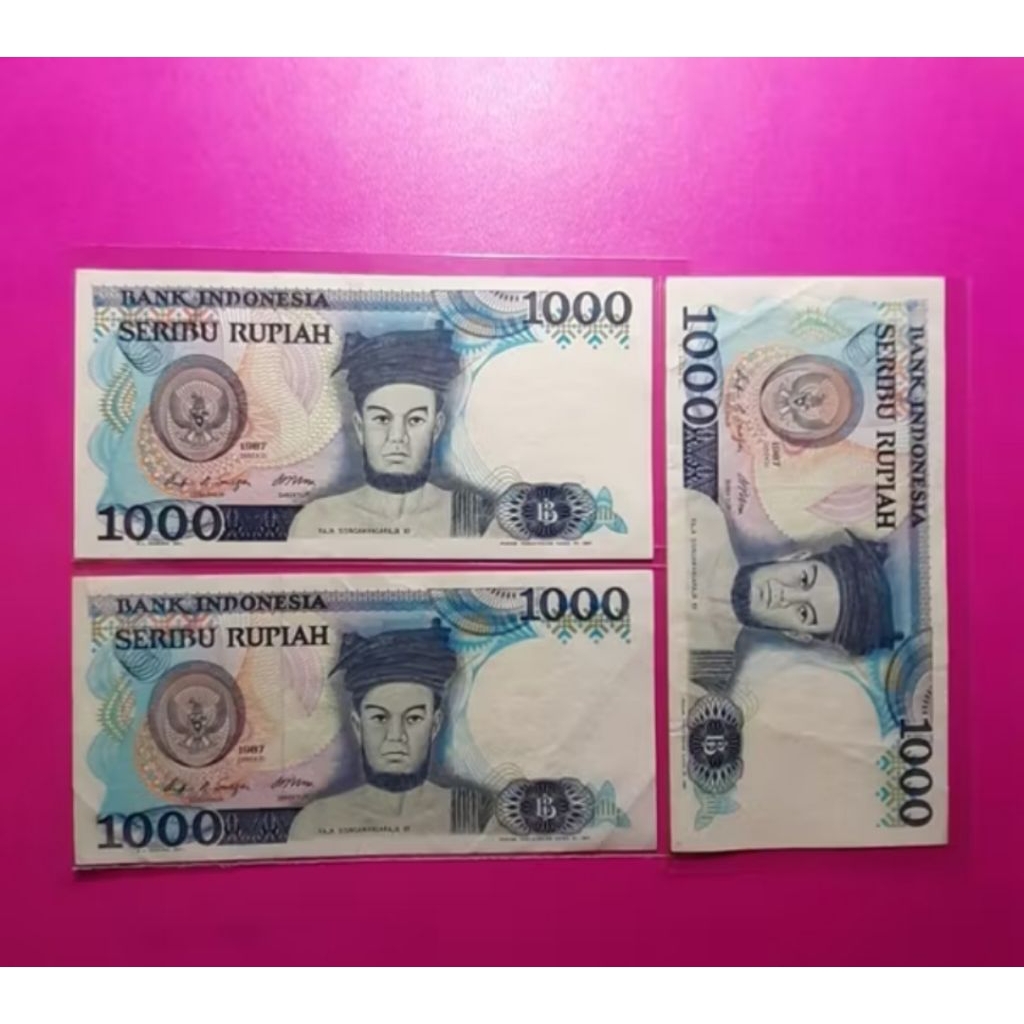 Uang Kuno 1000 Sisingamangaraja tahun 1987