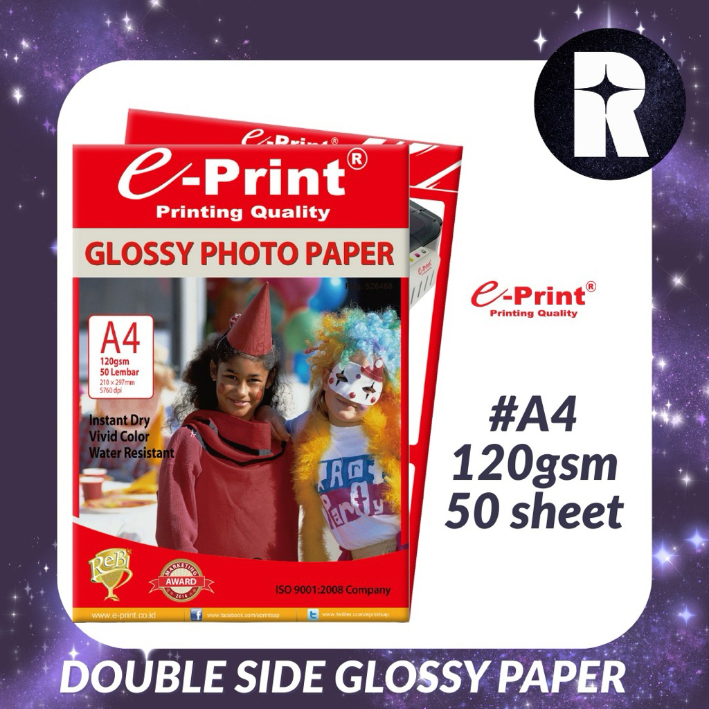 

E-PRINT KERTAS GLOSSY 120 GR A4 50S