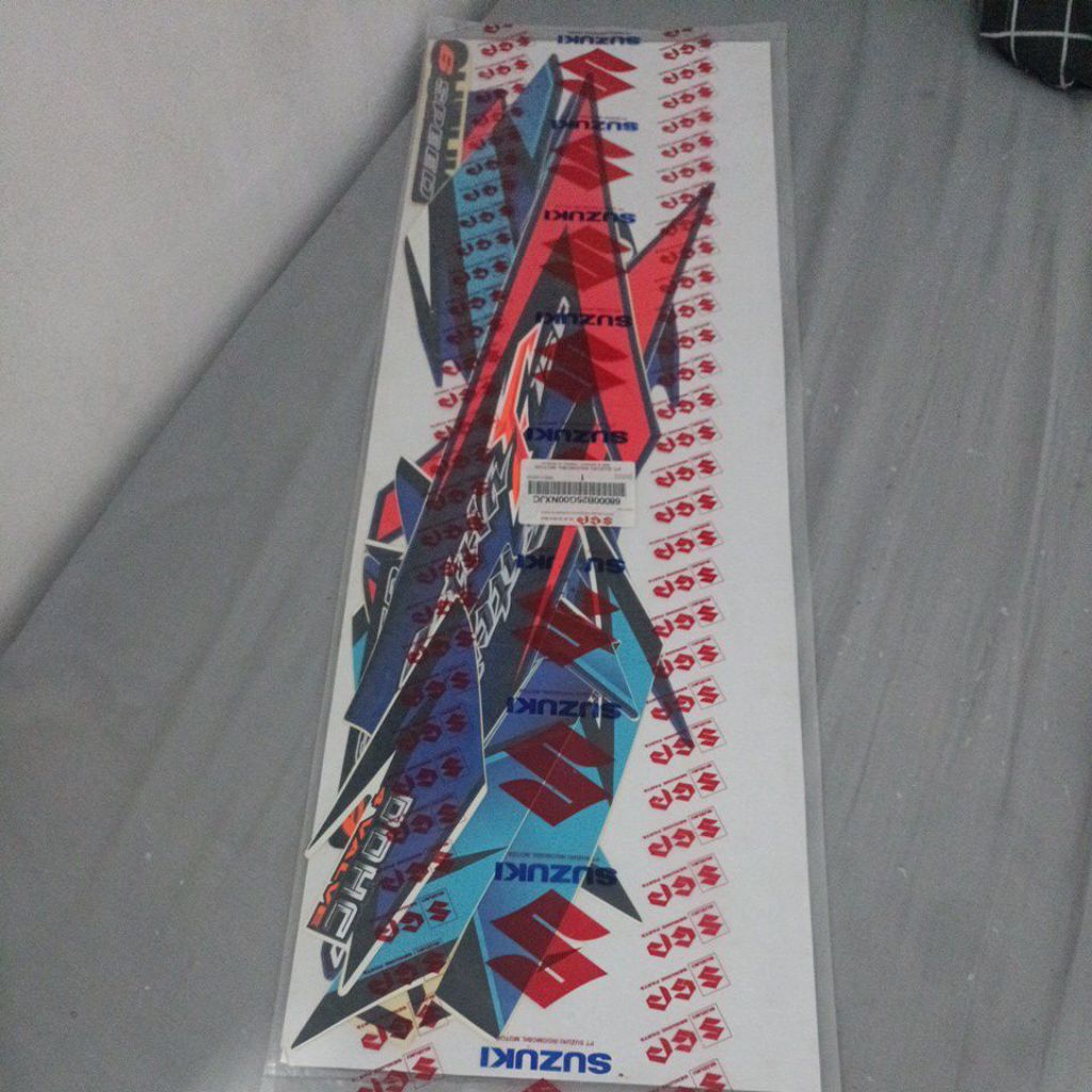 striping satria FU CKD 2007 biru putih original SGP