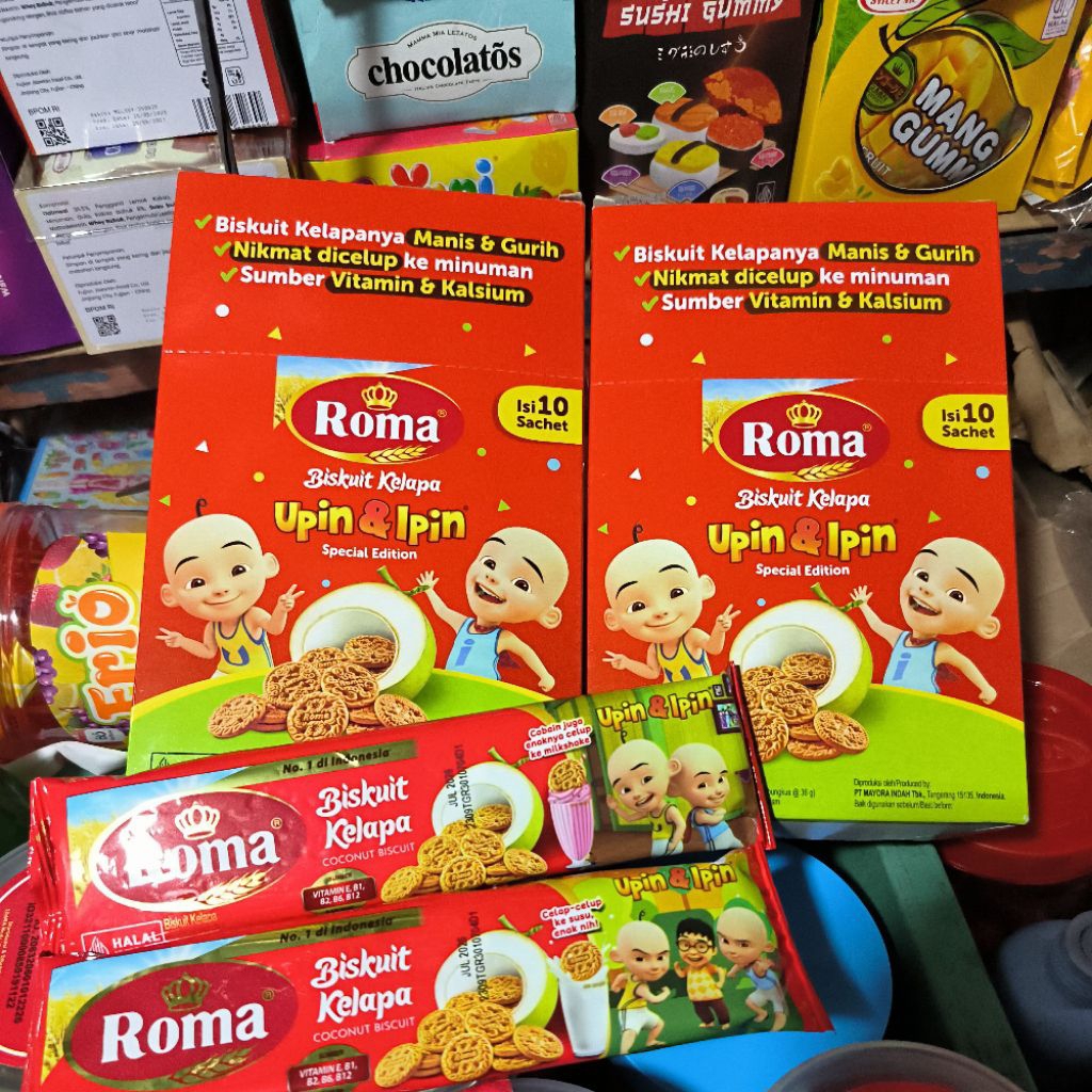 

biskuit roma kelapa edisi upin ipin