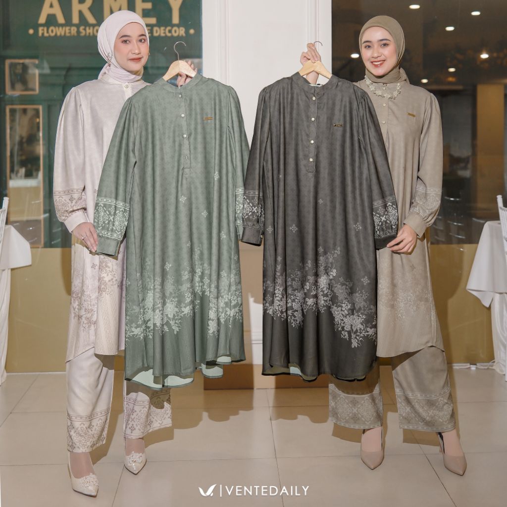 ALINA ALENA HANSA ONESET BY VENTE DAILY SETELAN CELANA BRUKAT HALUS TERSEDIA LD 110 DAN LD 120 SET C