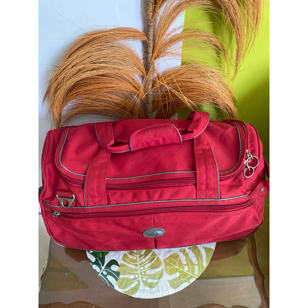 Best Deal tas trolley travelling koper maroon by Carlton preloved