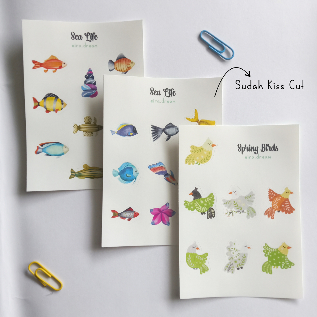 

Stiker Hewan Anti Air Sticker Aesthetic Lucu Kiss Cut A7