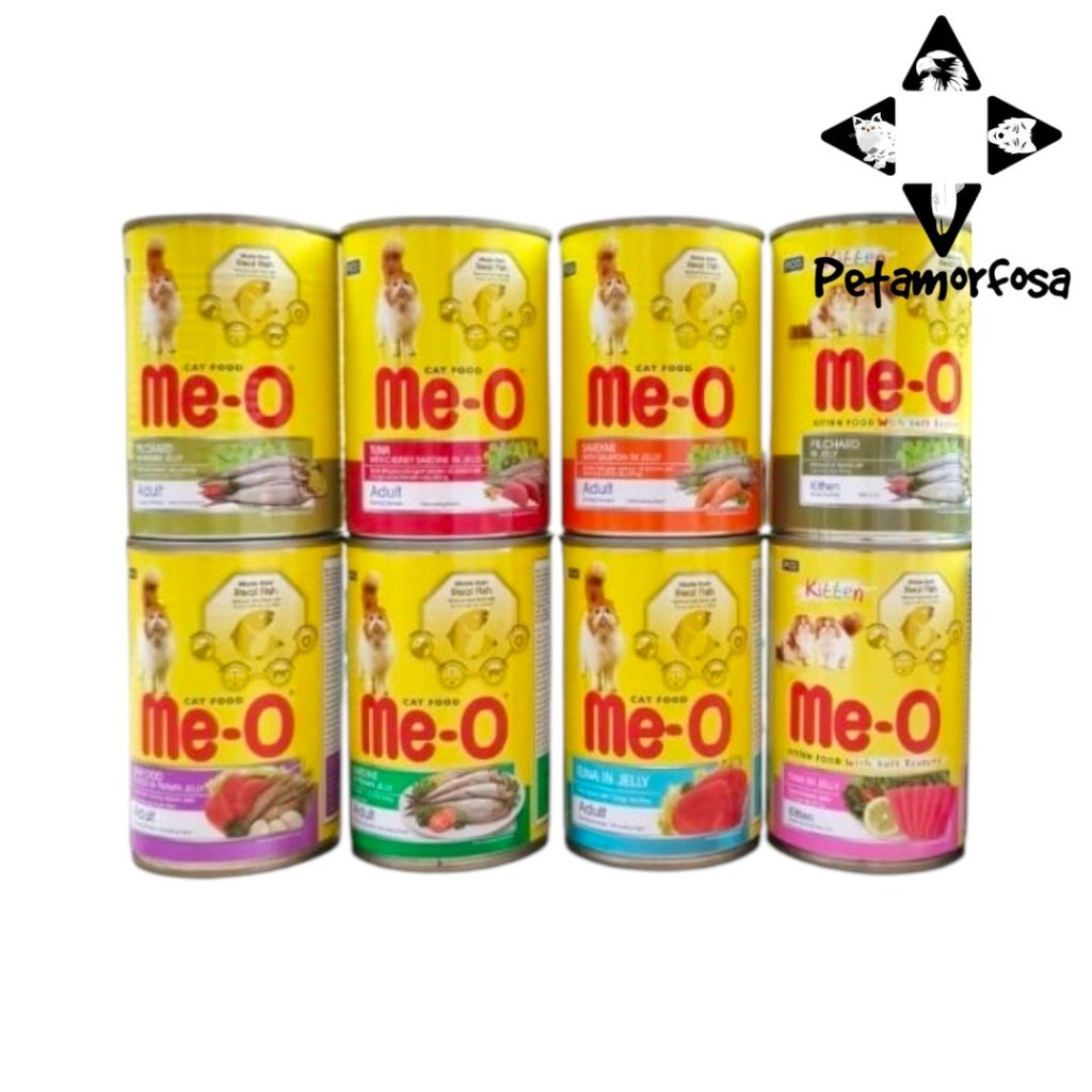 1 Dus MEO Kaleng Wet Food 400 gr Adult Kitten Makanan Kucing Basah Wet Food