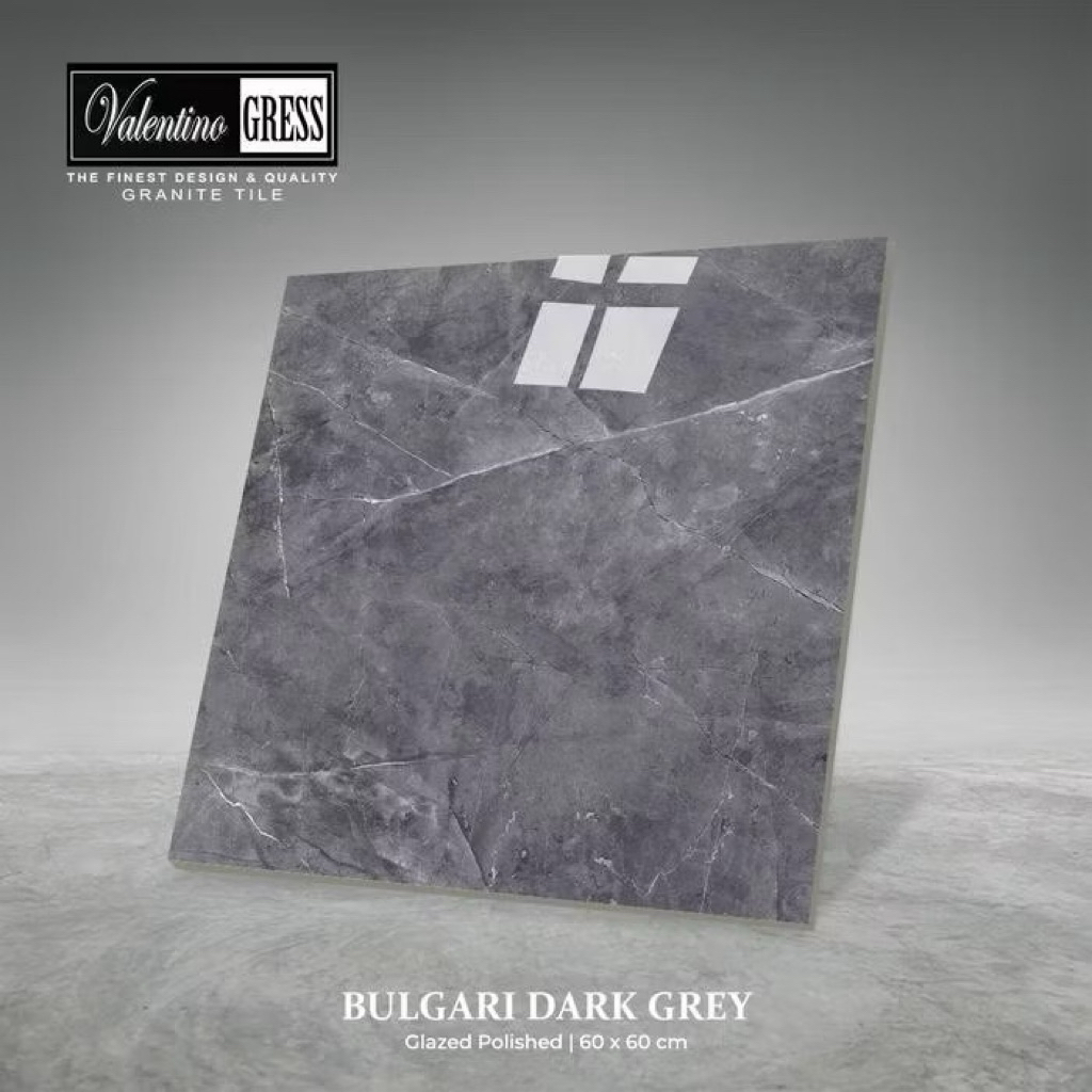 GRANITE VALENTINO GRESS 60x60 CM - BULGARI DARK GREY