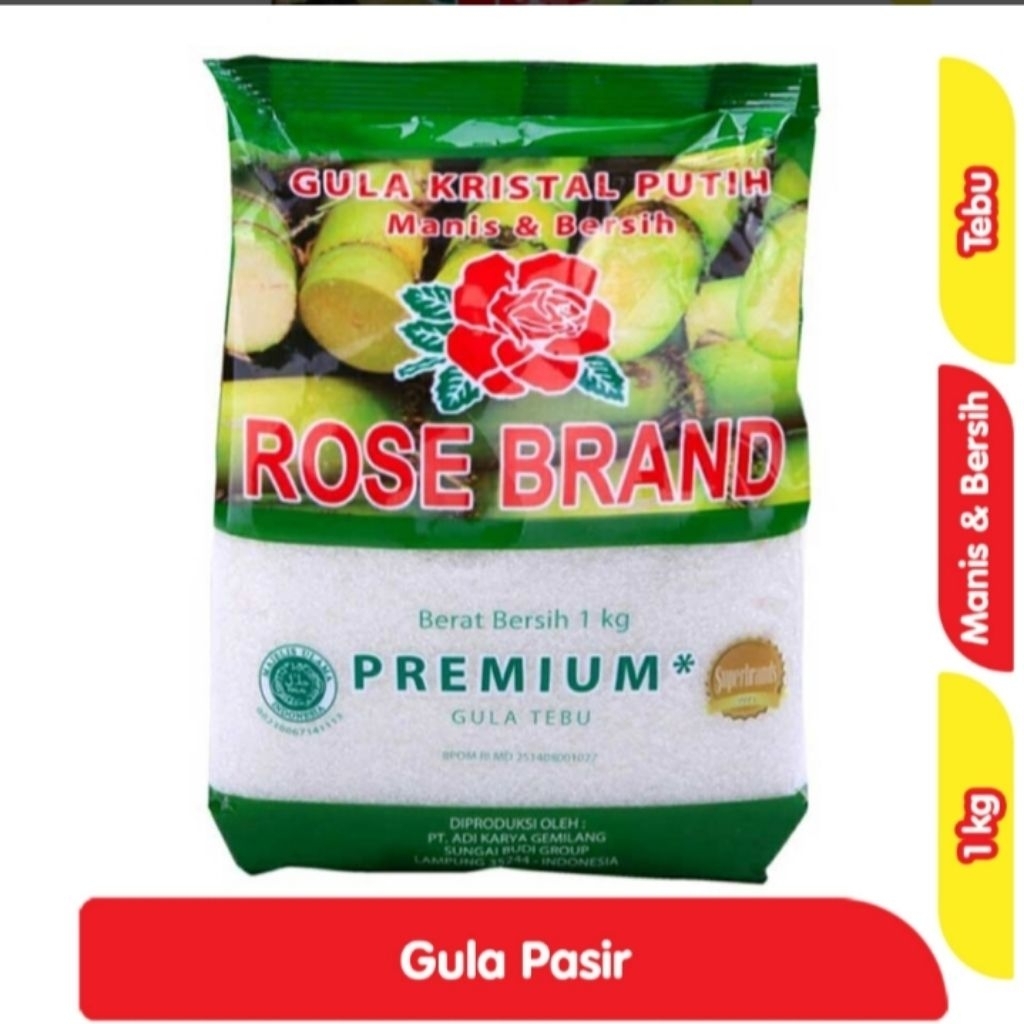 

ROSE BRAND Gula Pasir Kristal Putih Premium 1 kg