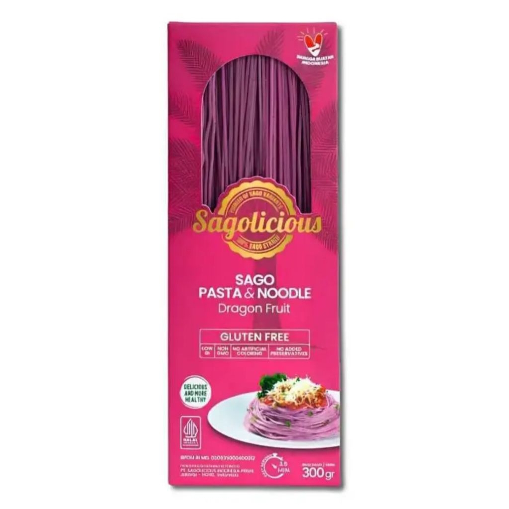 

Sagolicious Dragon Fruit 300gr Hadirkan warna dan nutrisi alami dalam hidangan Anda dengan Sagolicious Pasta Dragon Fruit. Dibuat dari perpaduan tepung berkualitas dan sari buah naga asli