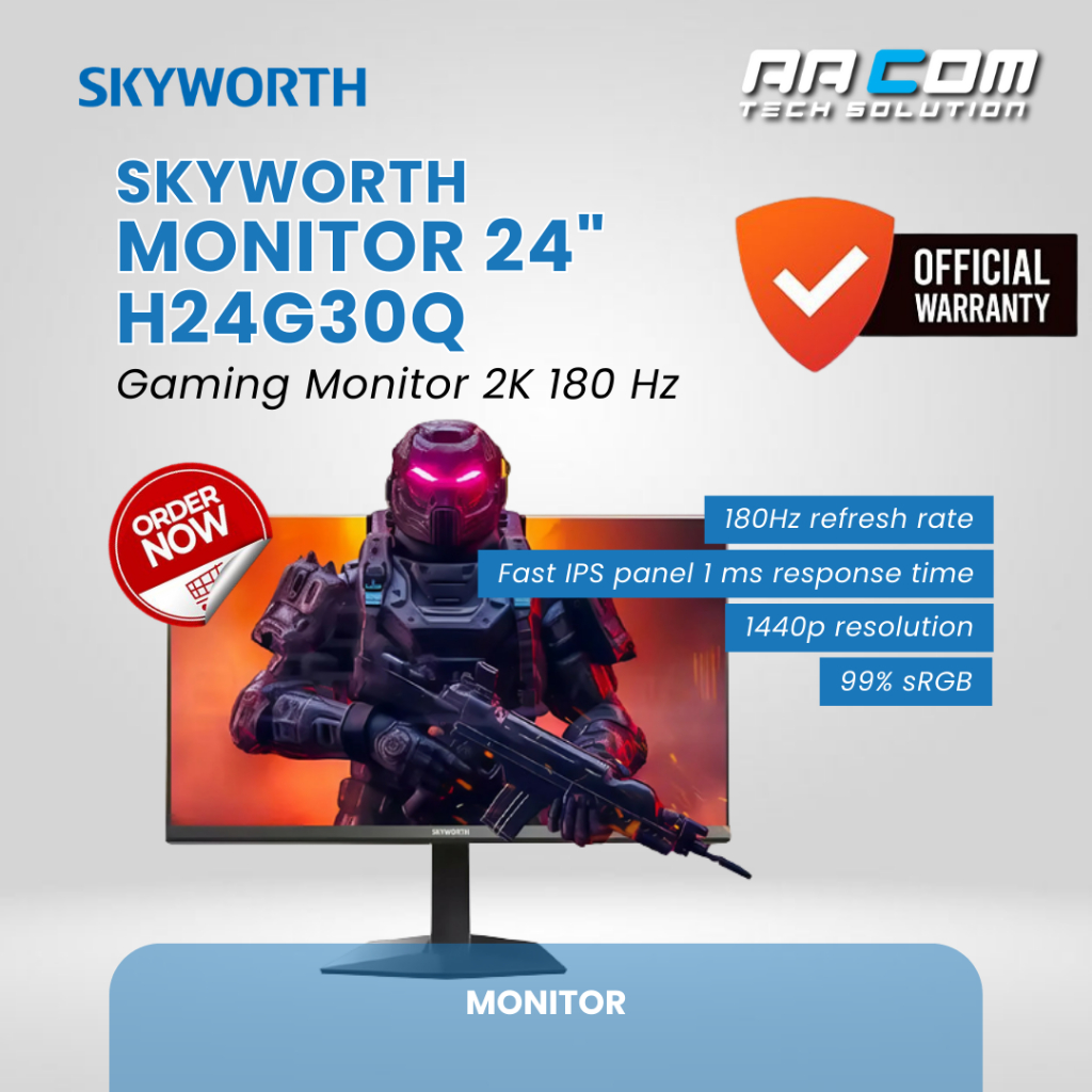 SKYWORTH MONITOR 24 INCH 2K 180Hz H24G30Q