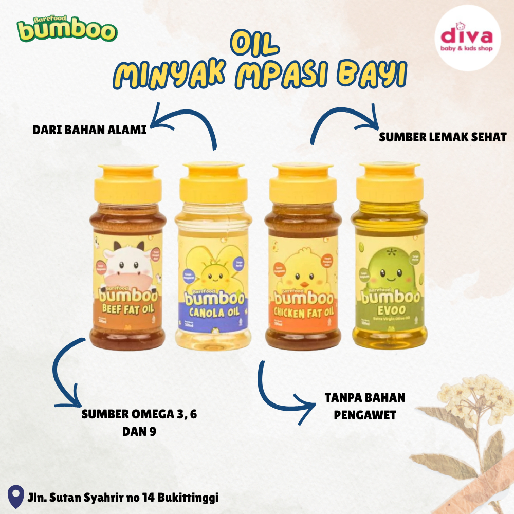 

Bumboo Fat Oil Tanpa Perisa & Pengawet Minyak Asli Sumber Lemak dan Omega Barefood Bumboo