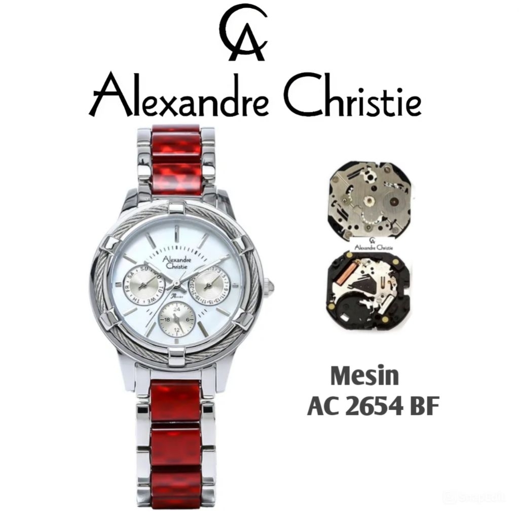 Mesin Original untuk Jam Tangan Alexandre Christie Type AC 2654 BF, AC 2356 BF