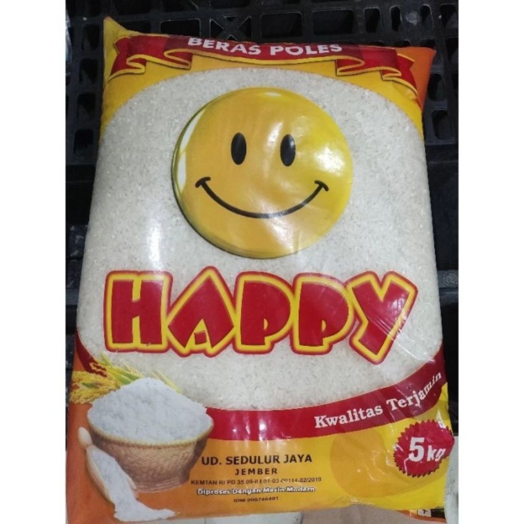 

Beras Happy Kuning 5kg Pulen asli Jember