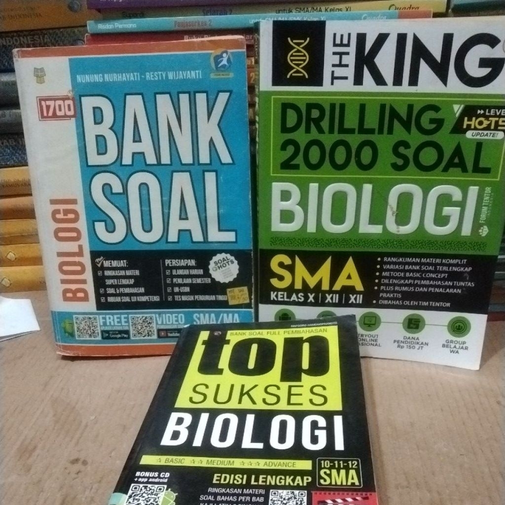 BUKU BEKAS SOAL2 BIOLOGI UNTUK SMA KELAS 10, 11, 12