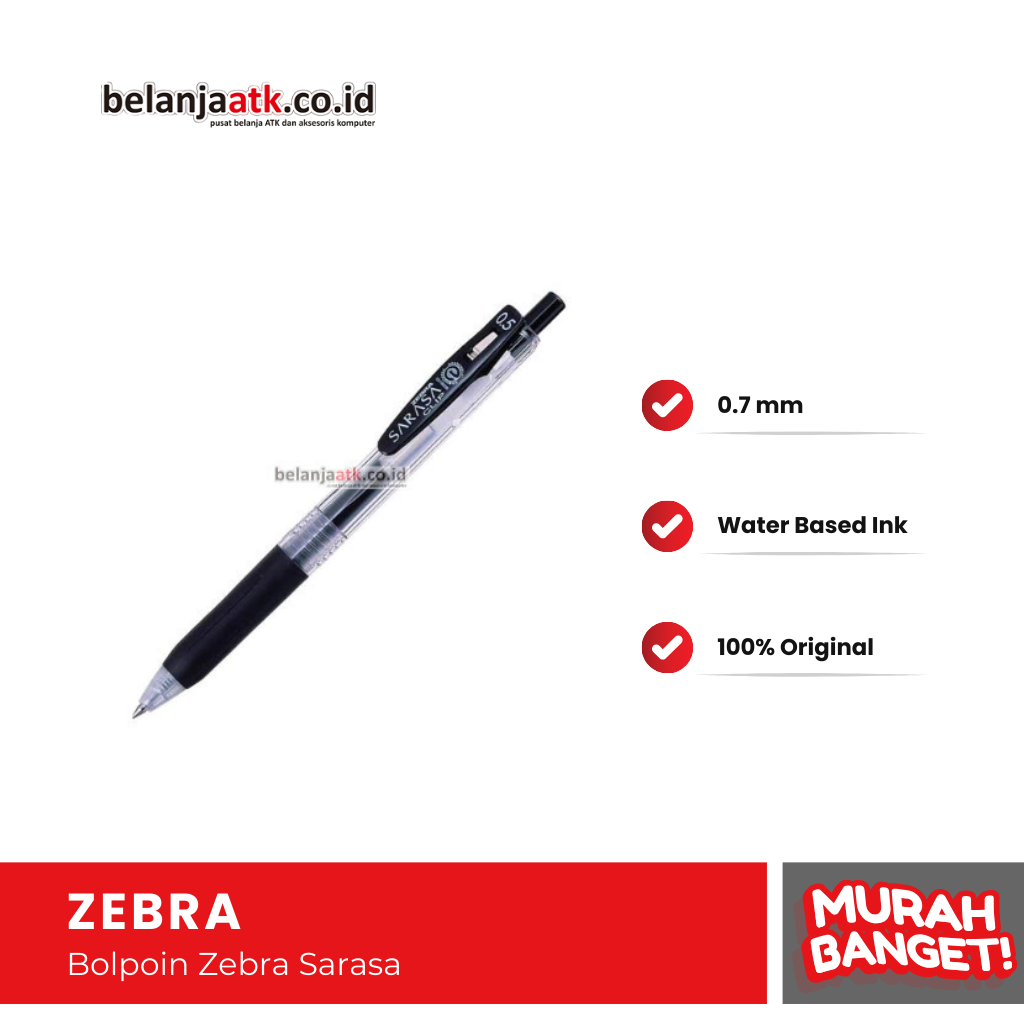 

Bolpoin Zebra Sarasa 0.7 mm / Pulpen / Bolpen