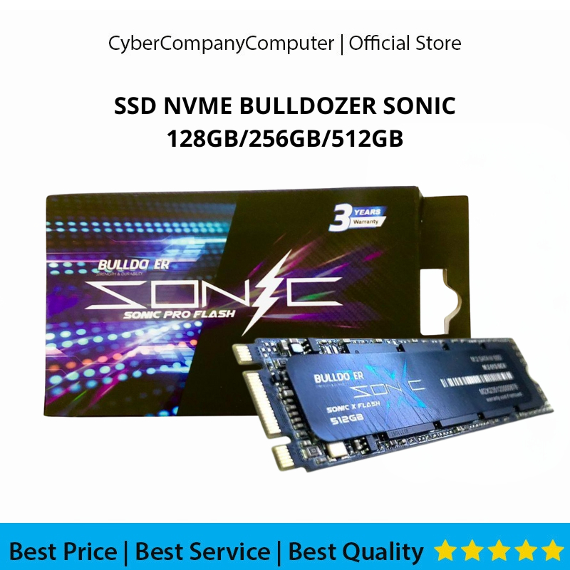 SSD NVME BULLDOZER SONIC 128GB/256GB/512GB GARANSI RESMI - SSD NVME BULLDOZER