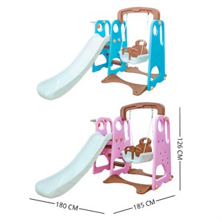 Perosotan Anak Ayunan Basket Model Seluncuran Indoor M1301 JM30212 Biru PINK