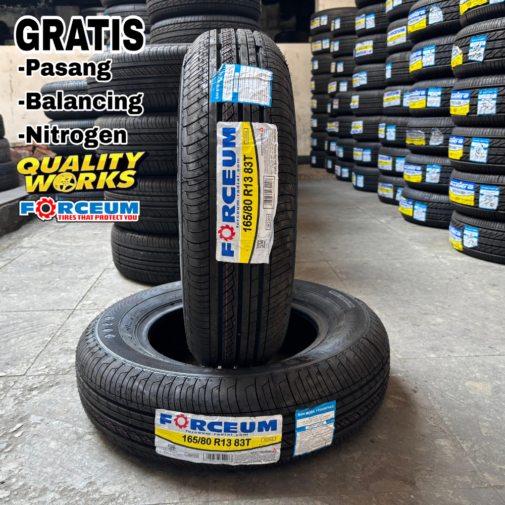 BAN MOBIL STANDAR RING 13 UKURAN 165 80 R13 FORCEUM ECOSA TUBLLES 165/80 R13
