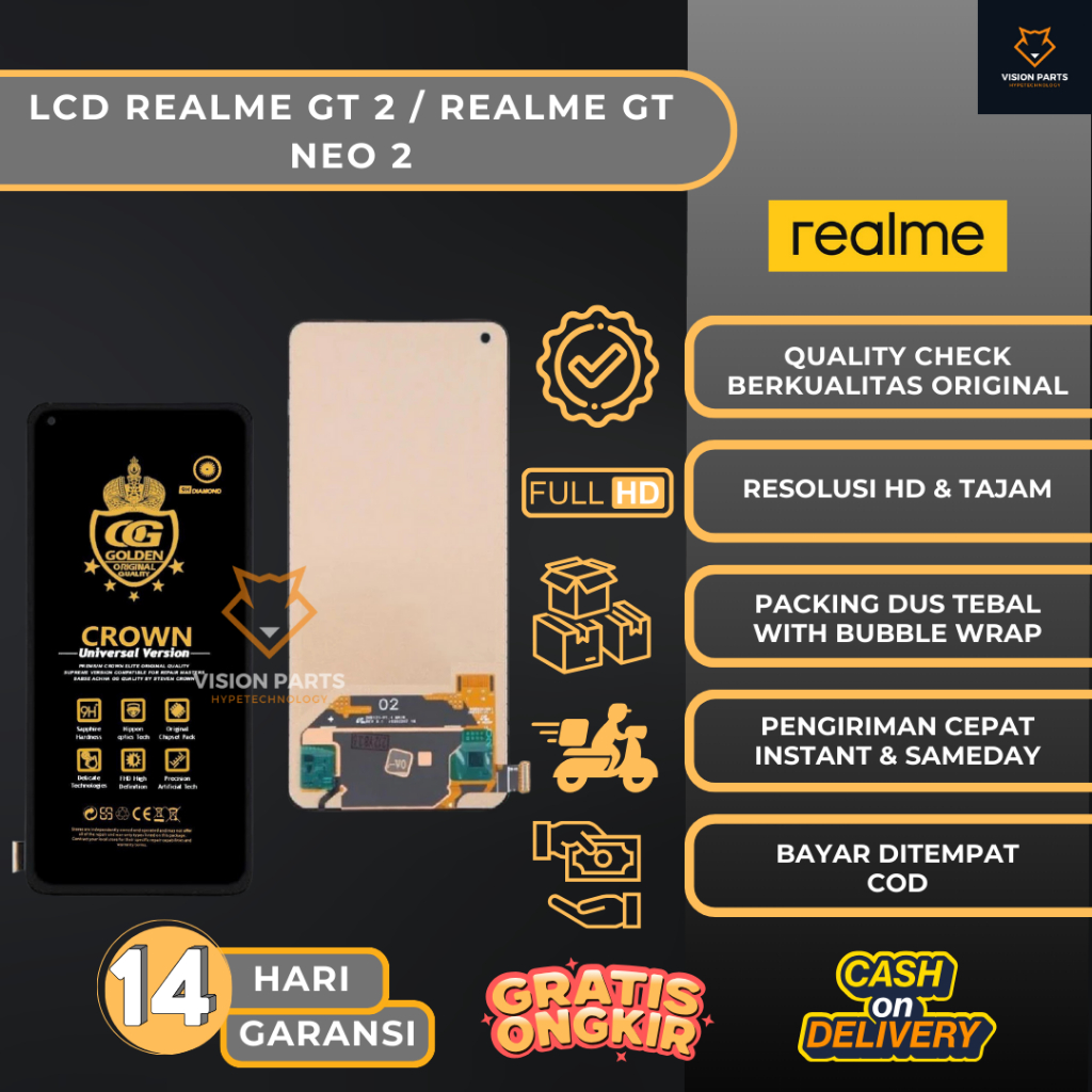 LCD REALME GT 2 / REALME GT NEO 2 FULLSET COMPLETE