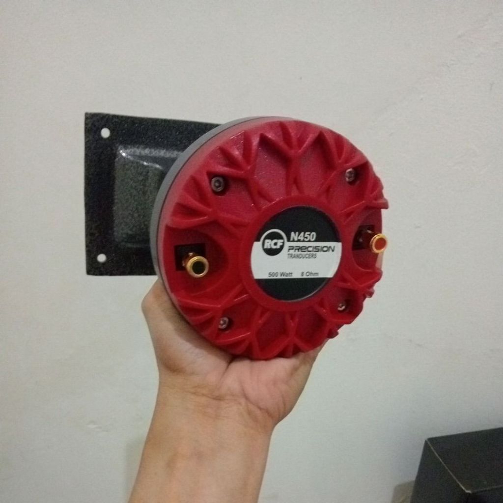Tweeter RCF N450 Driver RCF N 450 merah  + Horn 10x15 bahan cor alumunium