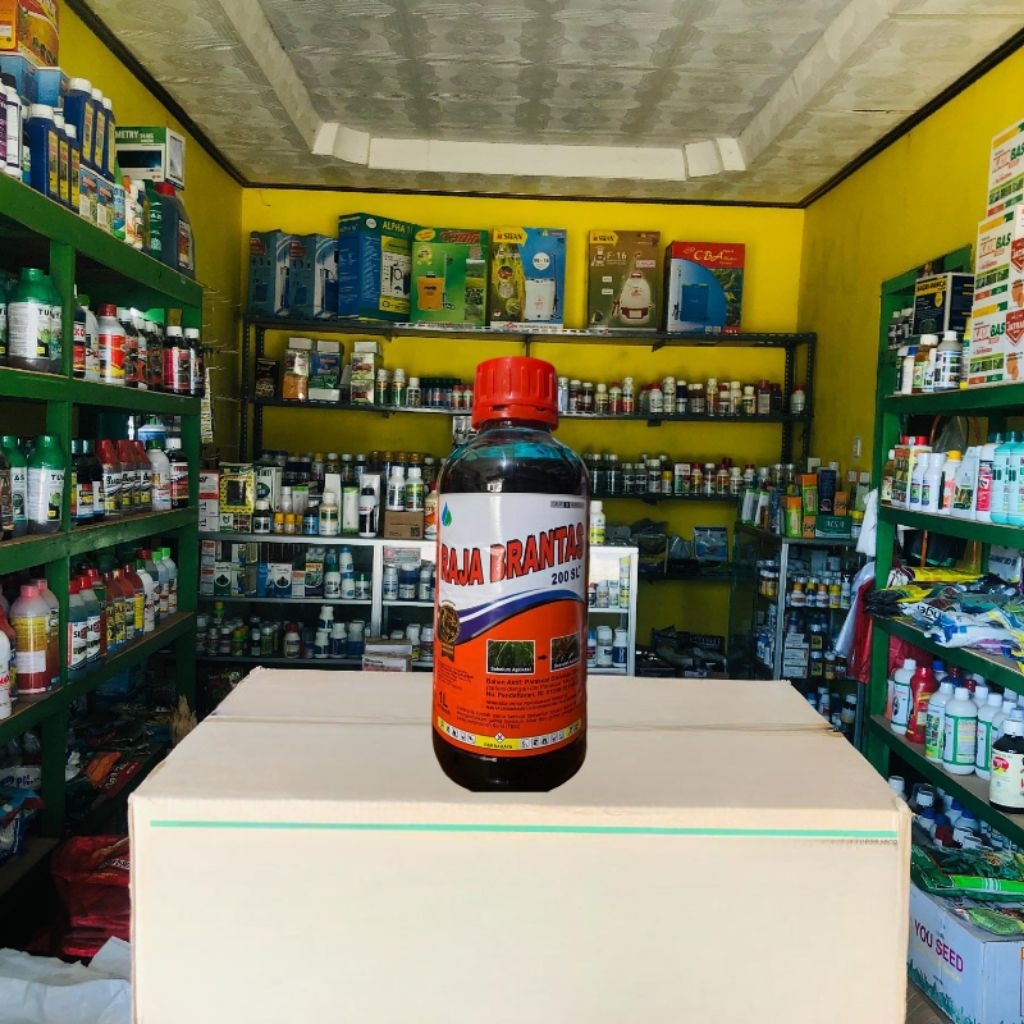 RAJA BRANTAS 200 SL 1 LITER - PEMBASMI GULMA RUMPUT PARAKUAT DIKLORIDA HERBISIDA KONTAK PEMBAKAR RAJ