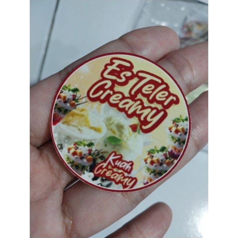 

[160 pcs] Stiker Es Teler Creamy Label Produk Es Campur V.1